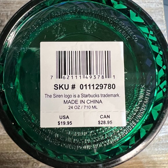 Starbucks Jeweled Emerald Green Venti Tumbler 24oz Spring 2022 - Picture 2 of 2